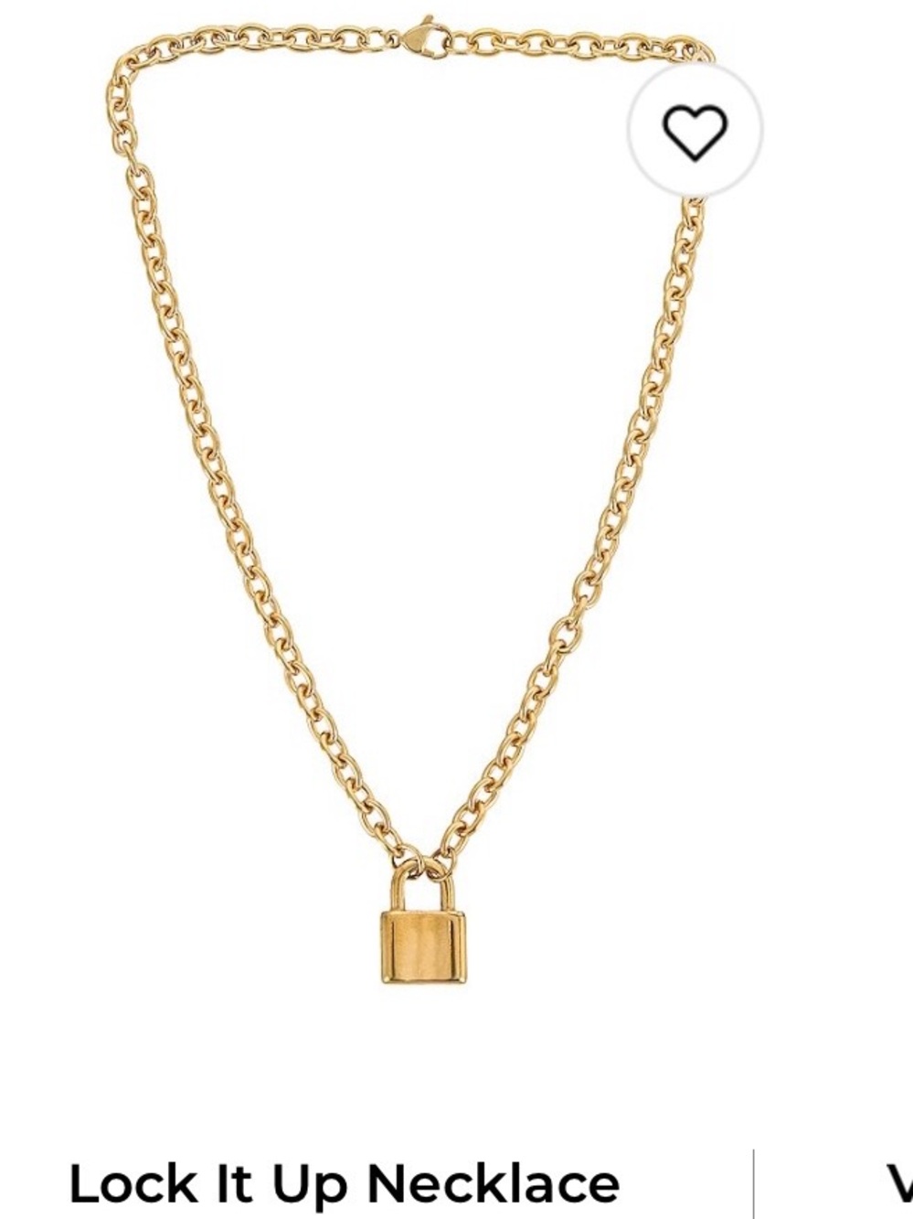 Petit Moments X REVOLVE: Lock It Up Padlock Necklace for in Gold